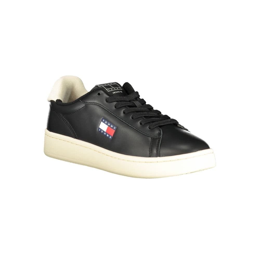 Tommy Hilfiger Black Polyurethane Women's Sneaker - 2