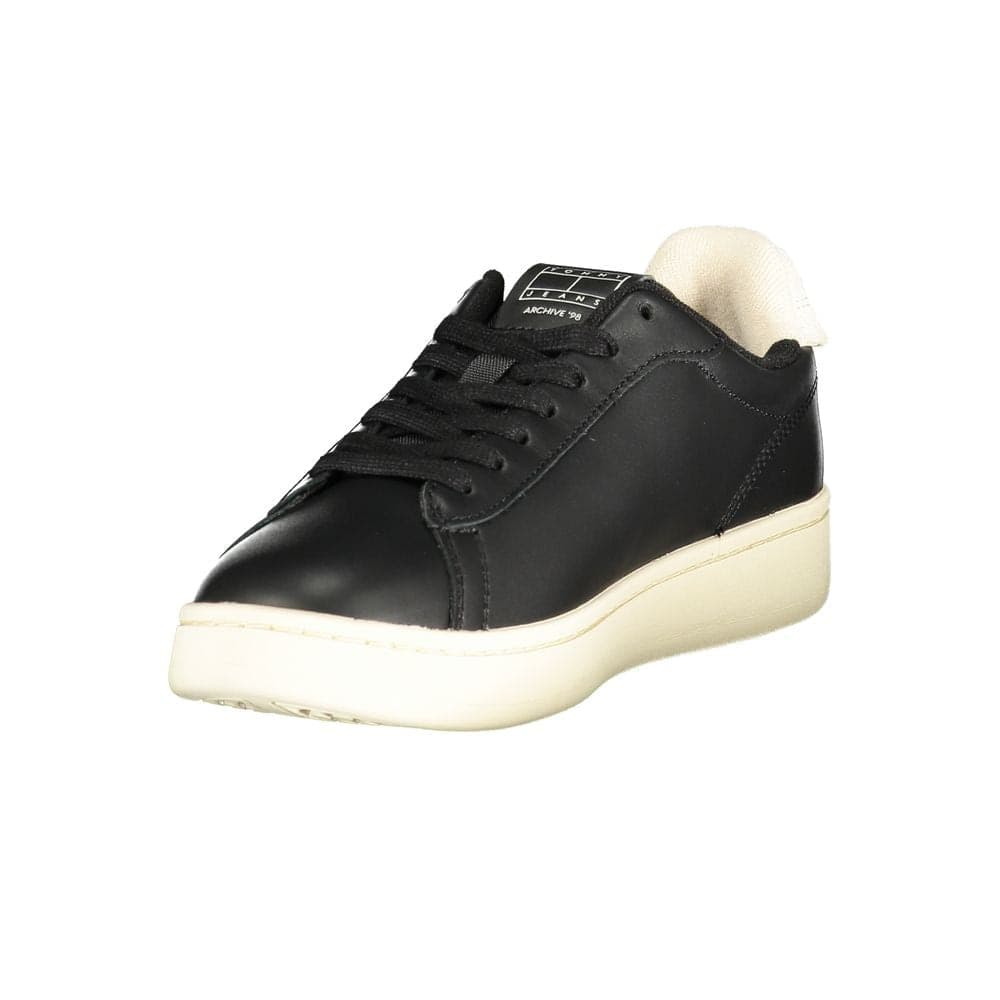 Tommy Hilfiger Black Polyurethane Women's Sneaker - 3