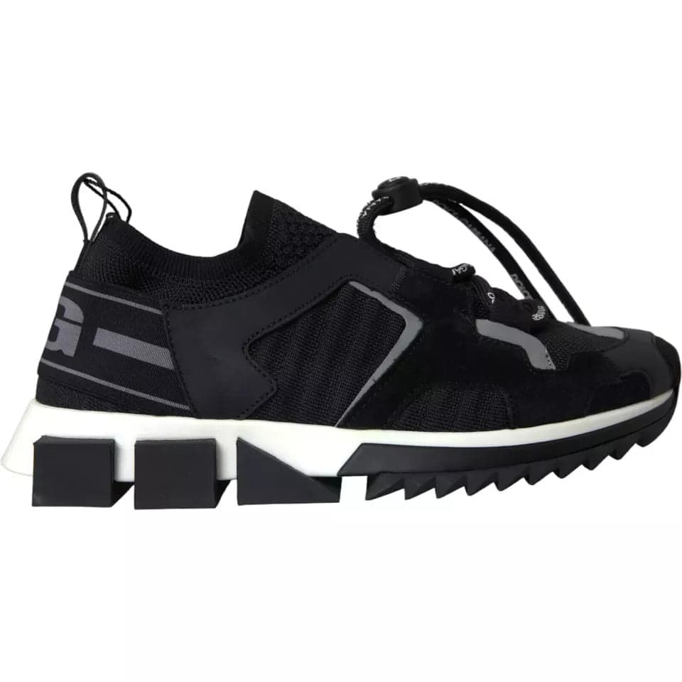 Dolce & Gabbana Black White Logo Sorrento Mens Sneakers Shoes - 2
