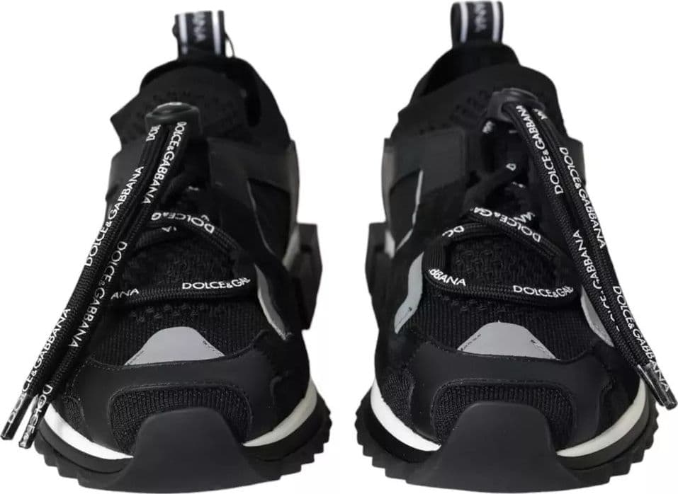 Dolce & Gabbana Black White Logo Sorrento Mens Sneakers Shoes - 4