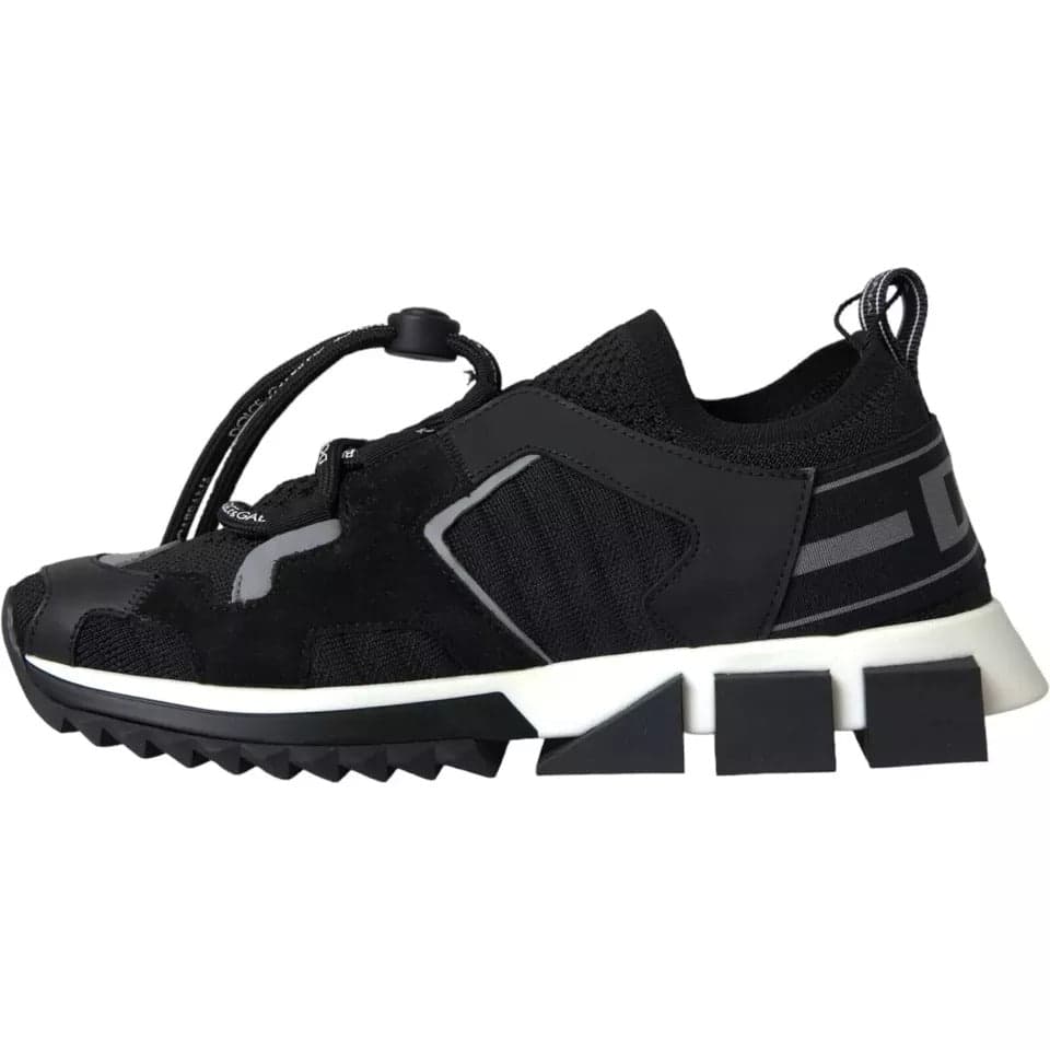 Dolce & Gabbana Black White Logo Sorrento Mens Sneakers Shoes - 6