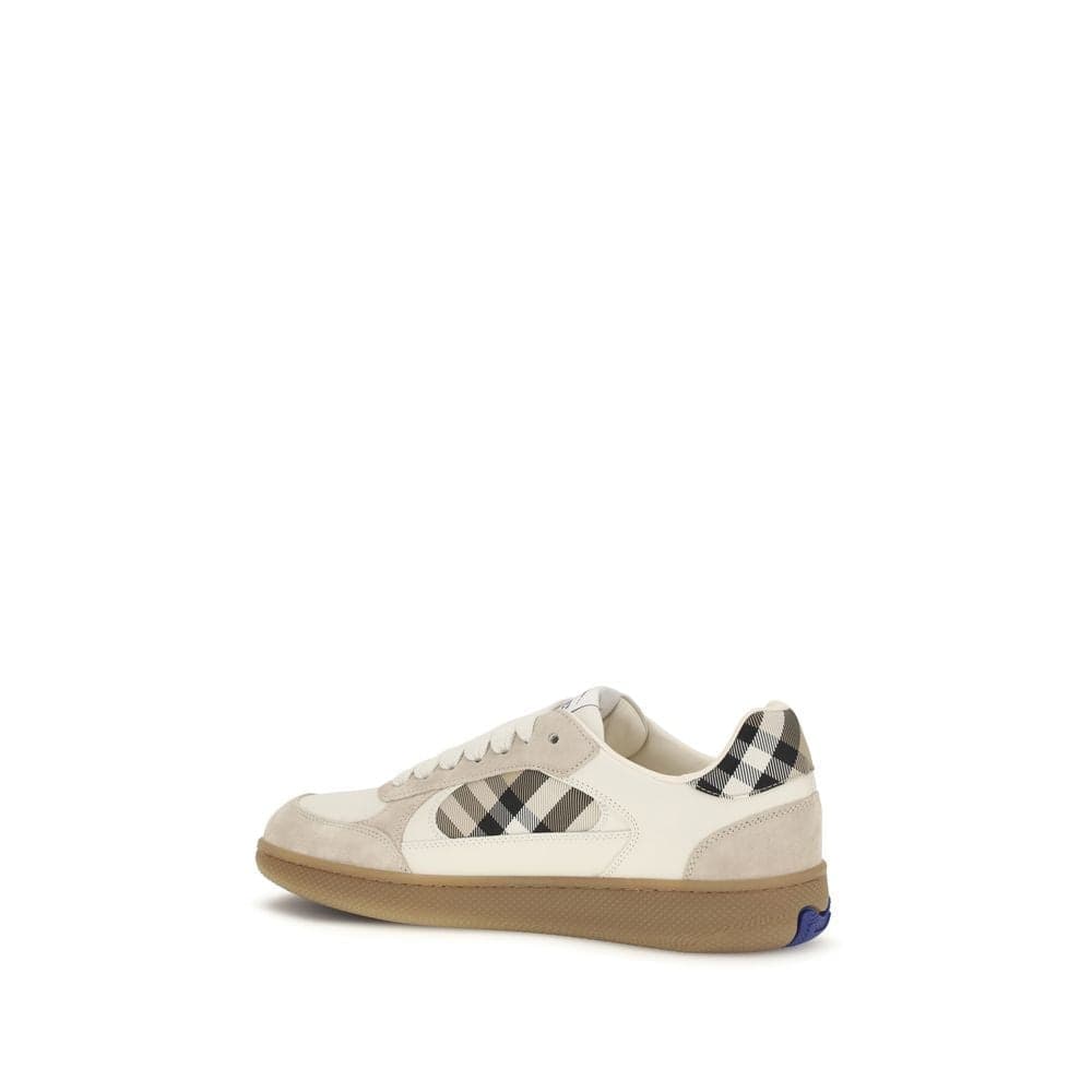 Burberry Beige Calf Leather Bos Taurus Low Top Sneakers - 3
