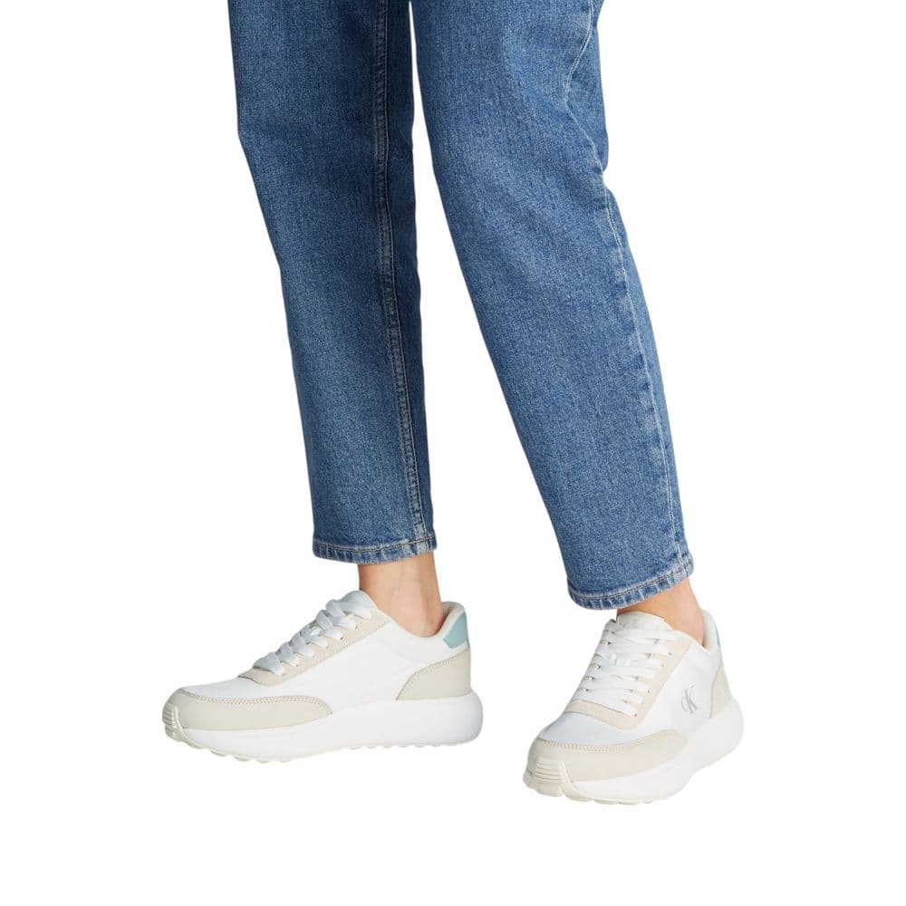 Calvin Klein Jeans Beige Leather Athletic Sneakers - 2