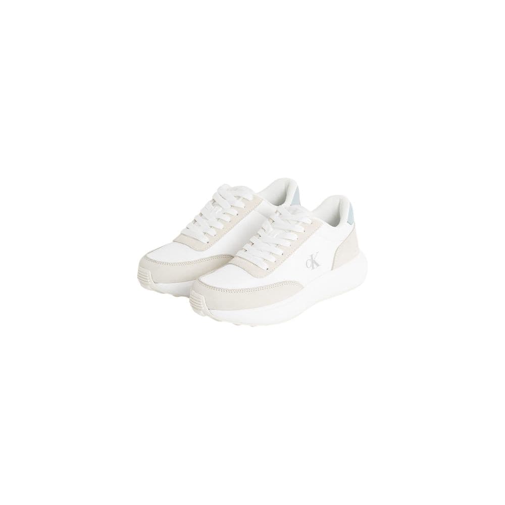 Calvin Klein Jeans Beige Leather Athletic Sneakers - 3