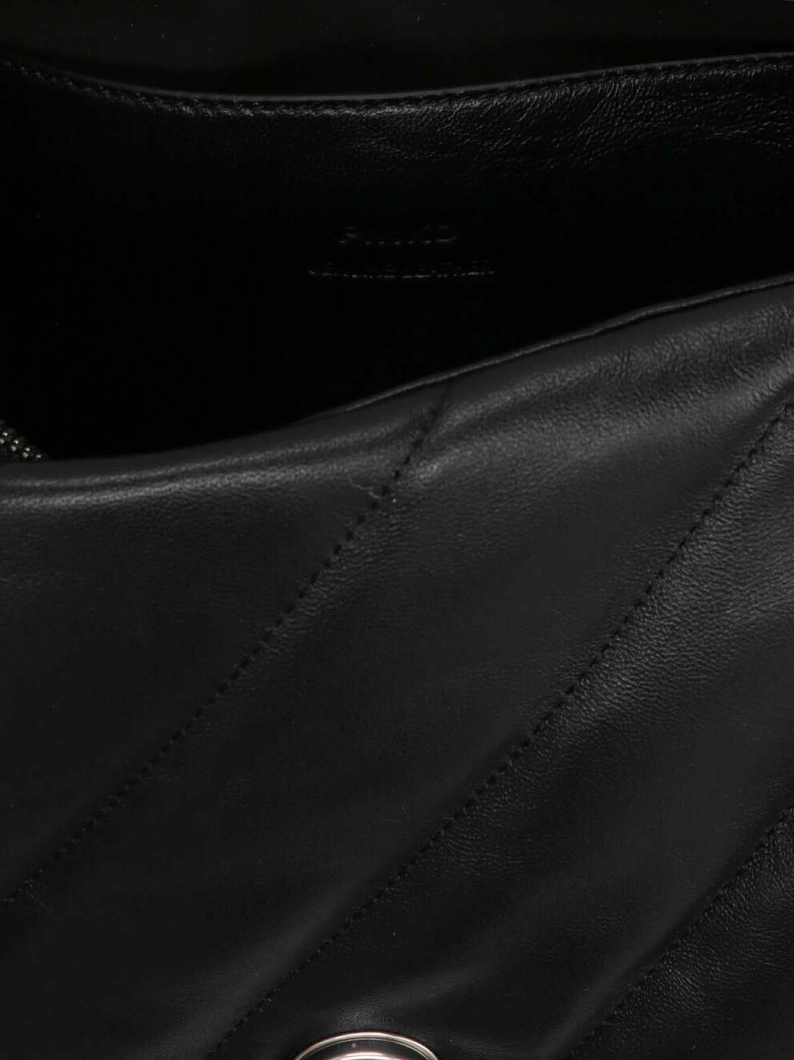 PINKO Black Lamb Leather Crossbody Bag - 4