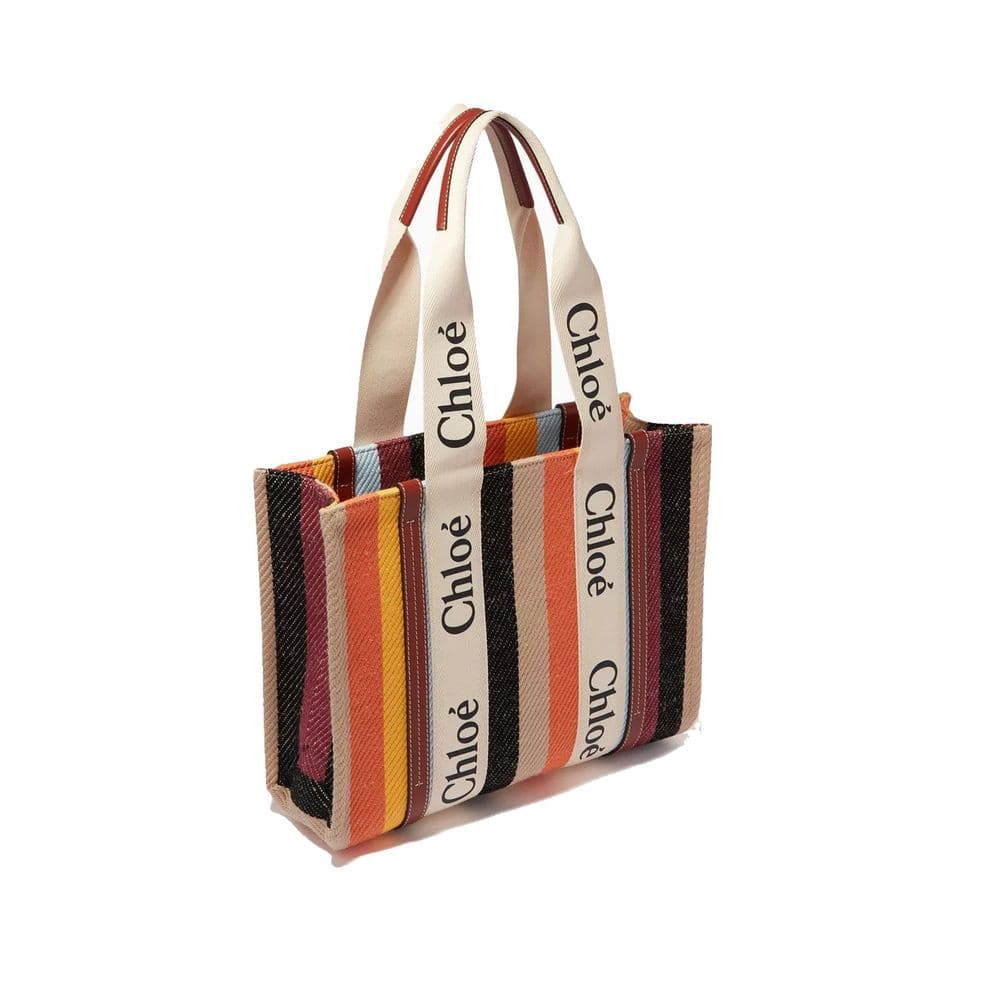 Chloé Beige Linen Tote Bag - 2