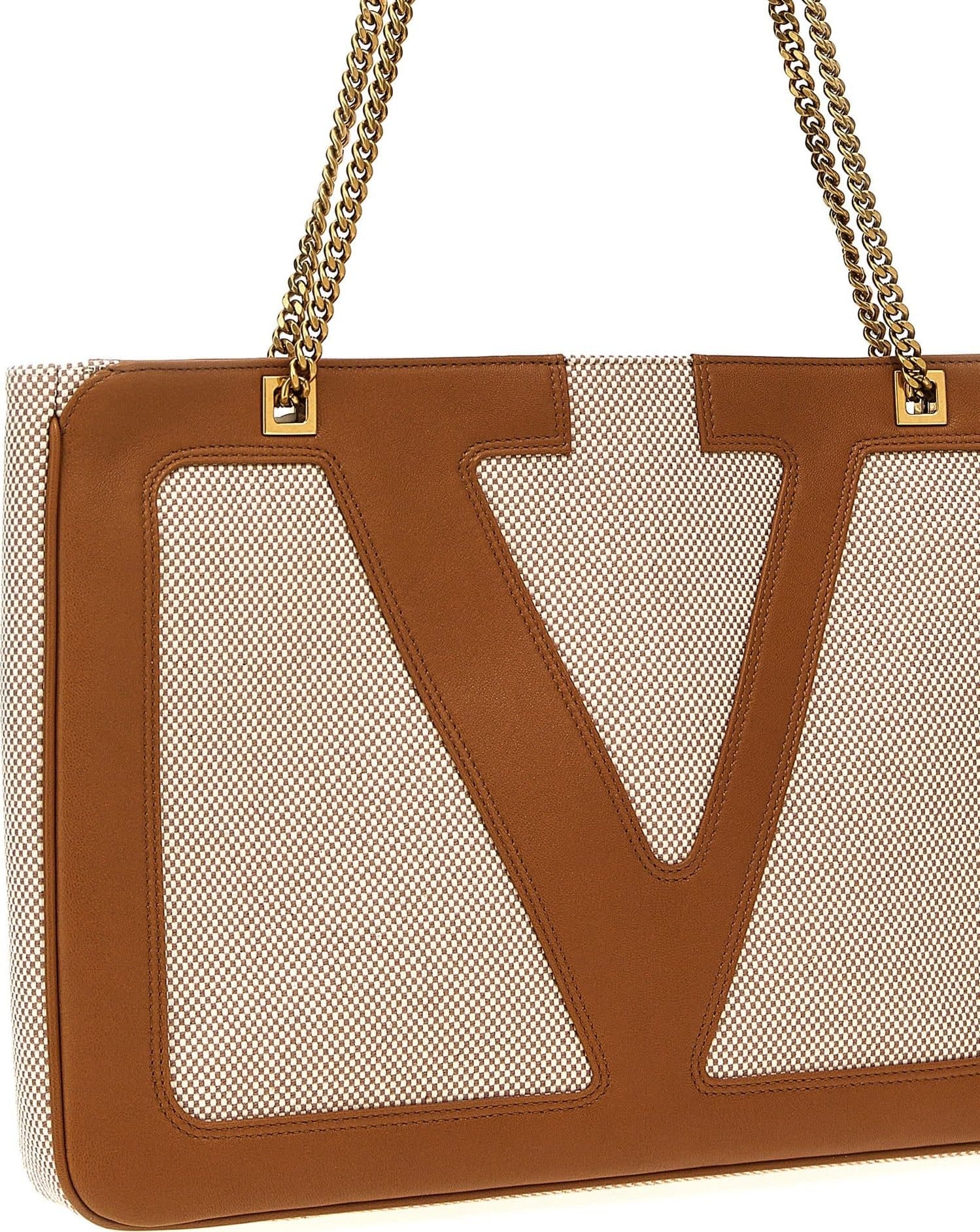 Valentino Garavani Beige Cotton Tote Bag - 3
