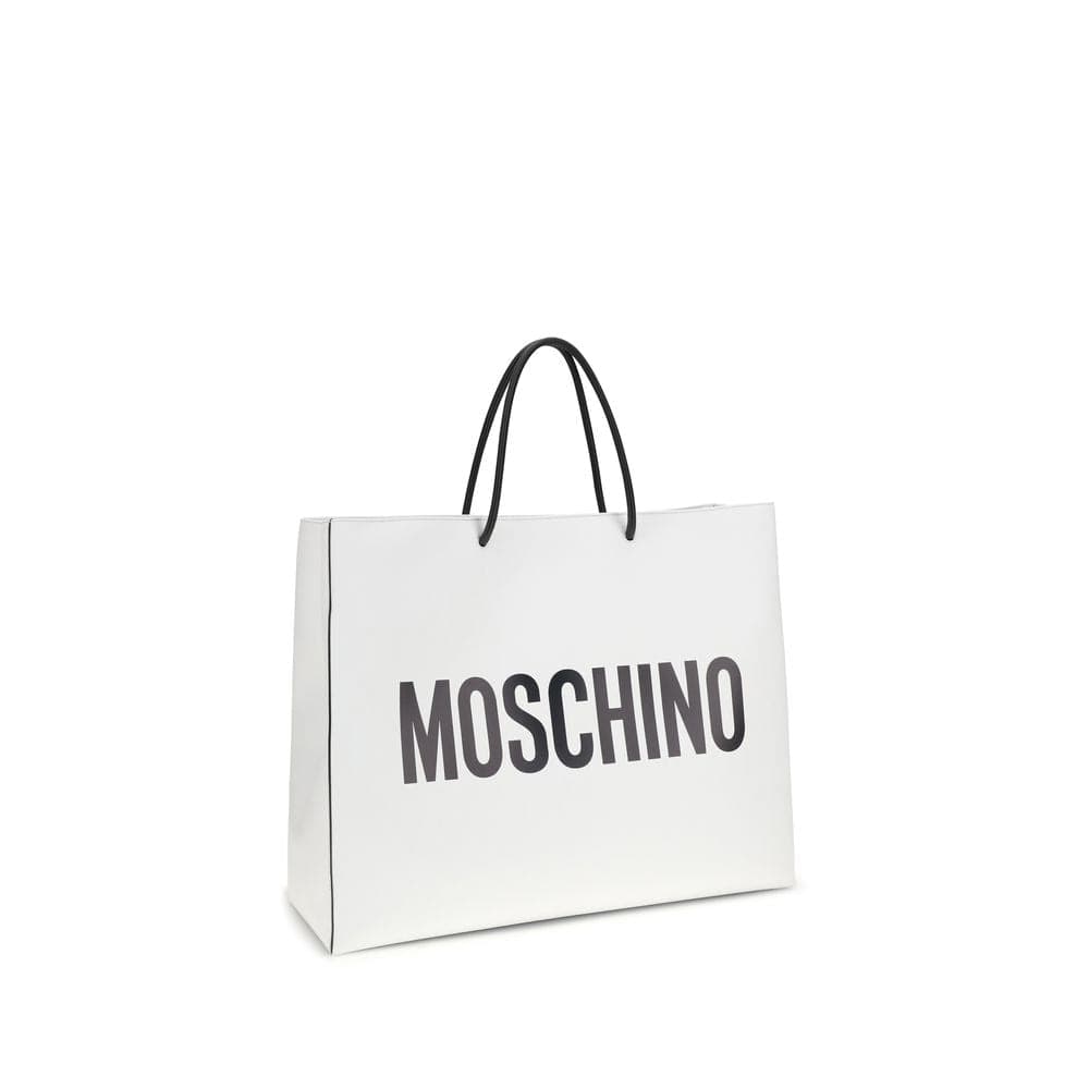 Moschino White Calf Leather Bos Taurus Shoulder Bag - 2