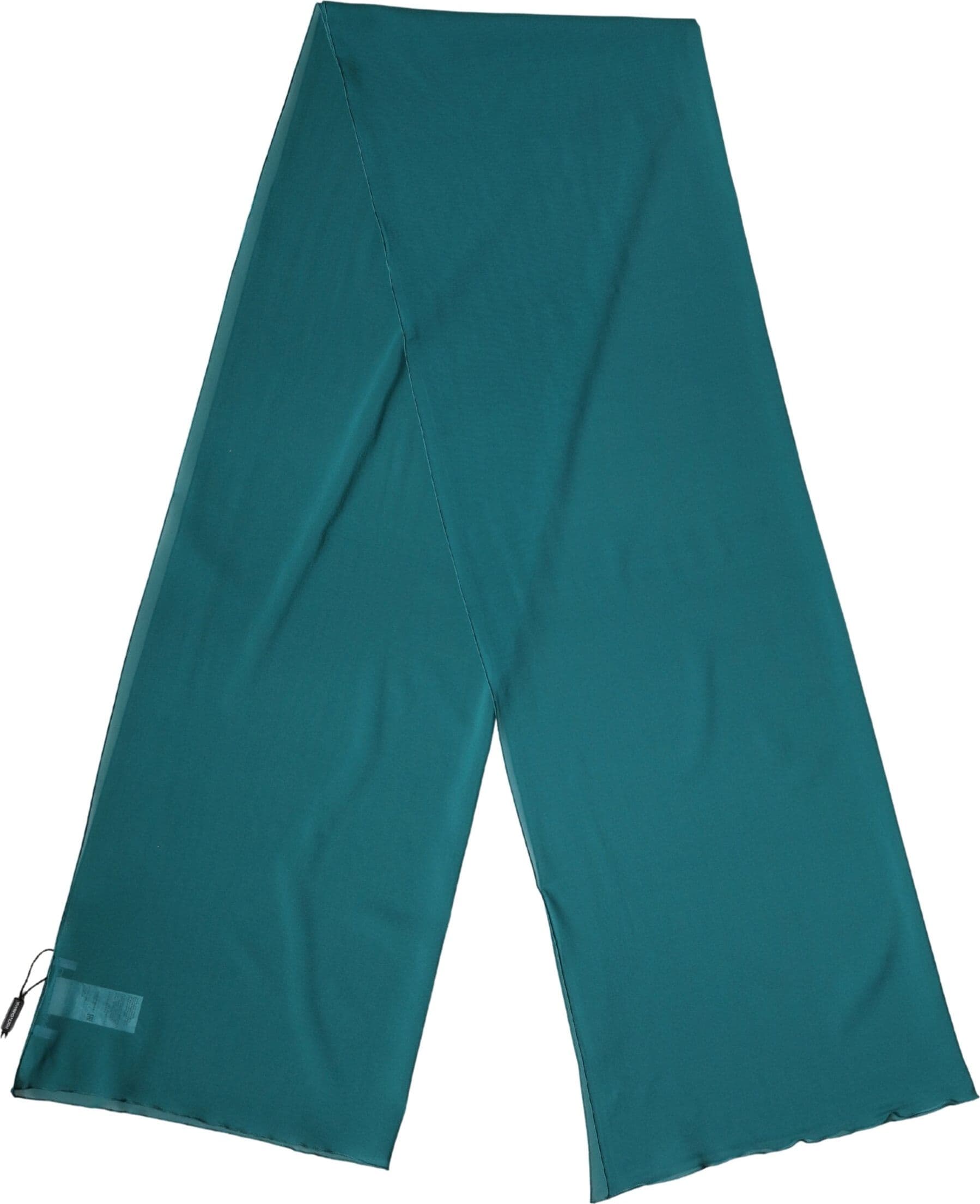 Dolce & Gabbana Blue Green Silk Neck Wrap Shawl Stole 200cm x 64cm Scarf - 2