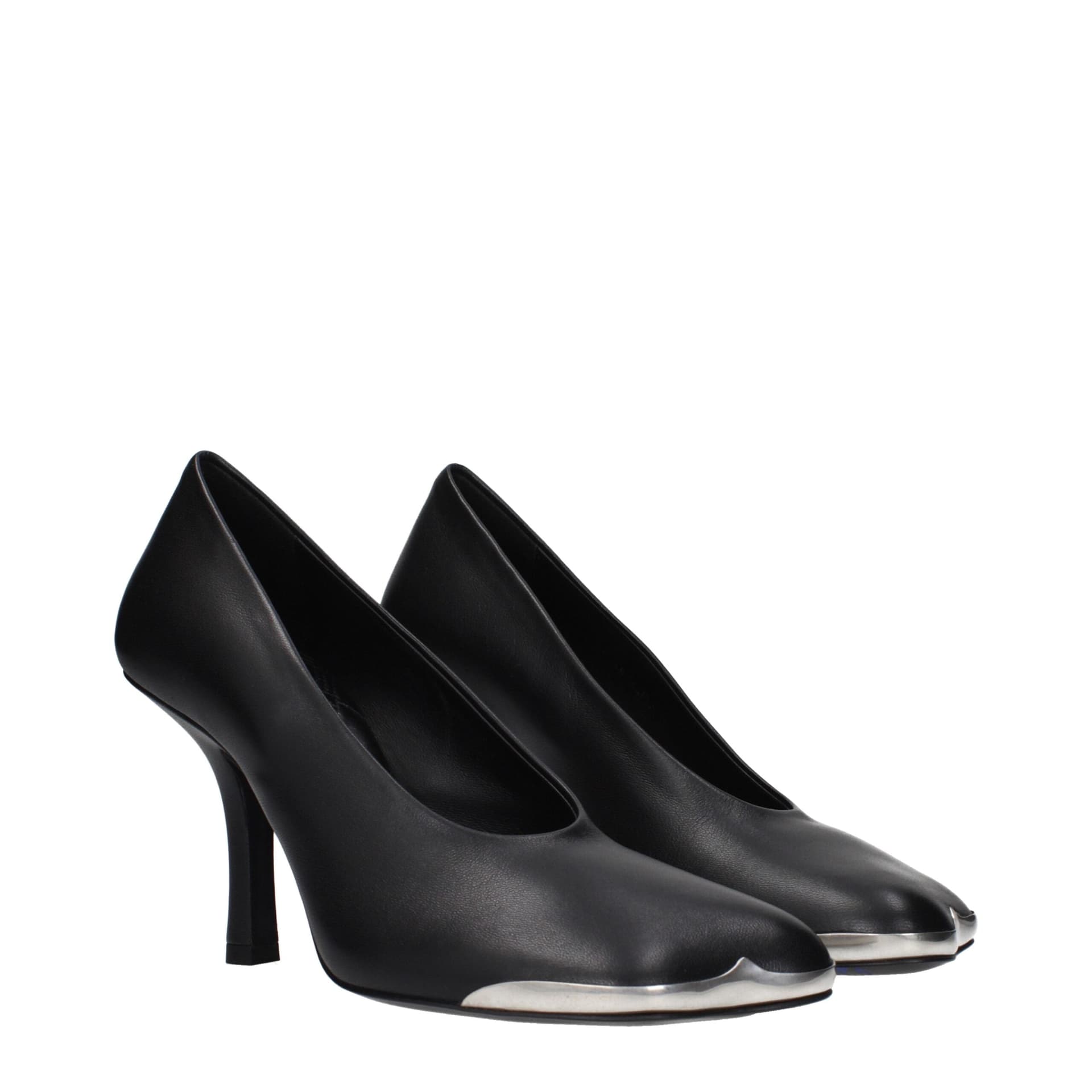 Burberry Black Leather High Heel Pumps - 2
