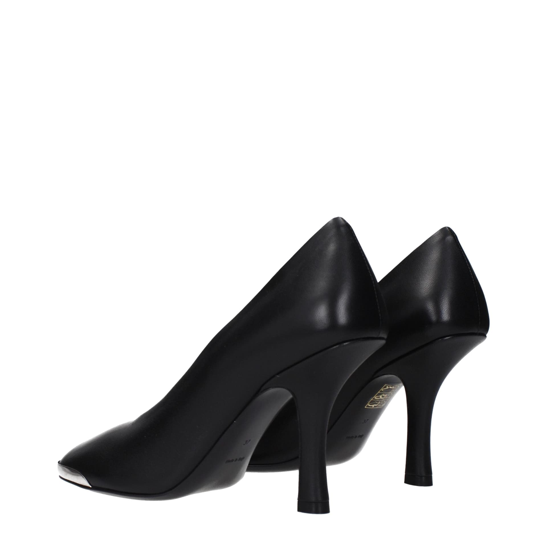 Burberry Black Leather High Heel Pumps - 4