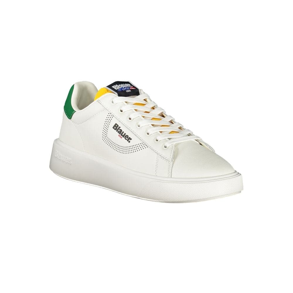 Blauer White Polyurethane Men Sneaker - 2