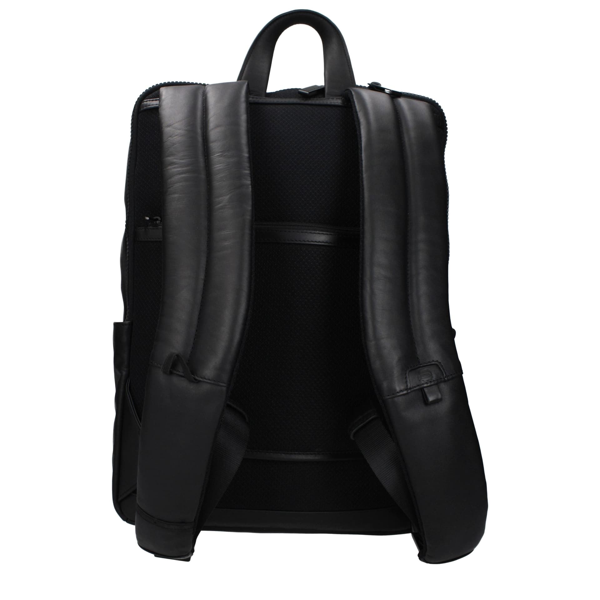 Piquadro Black Leather Backpack - 3