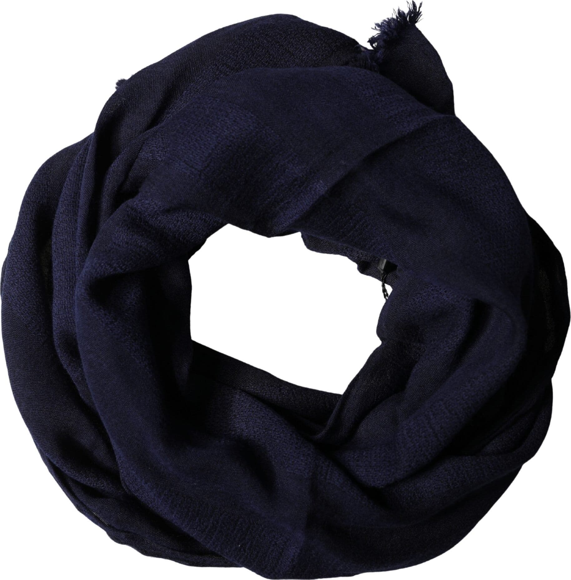 Dolce & Gabbana Dark Blue Wool Knit Unisex Wrap Fringe Shawl 170cm x 60cm Scarf - 4
