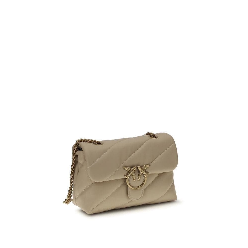 PINKO Beige Calf Leather Bos Taurus Shoulder Bag - 2