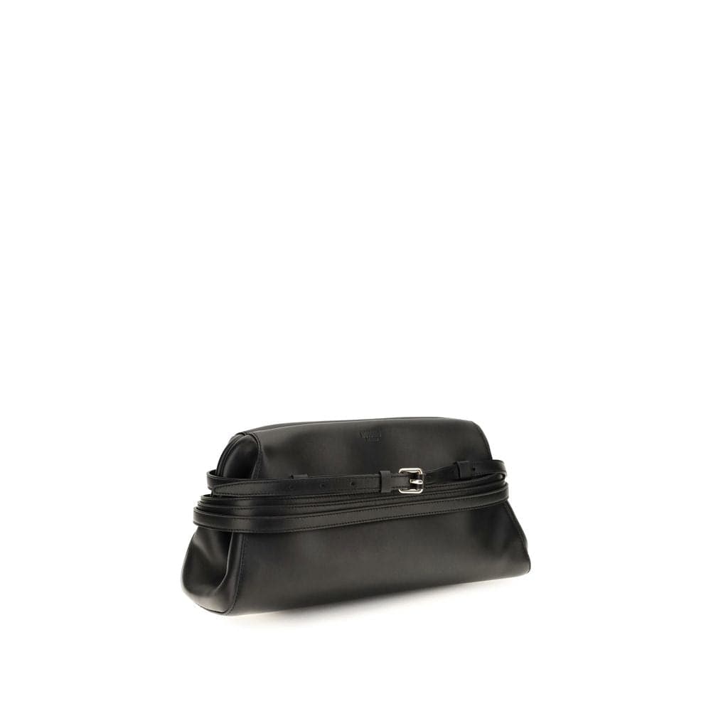 Moschino Black Goatskin Clutch Bag - 2