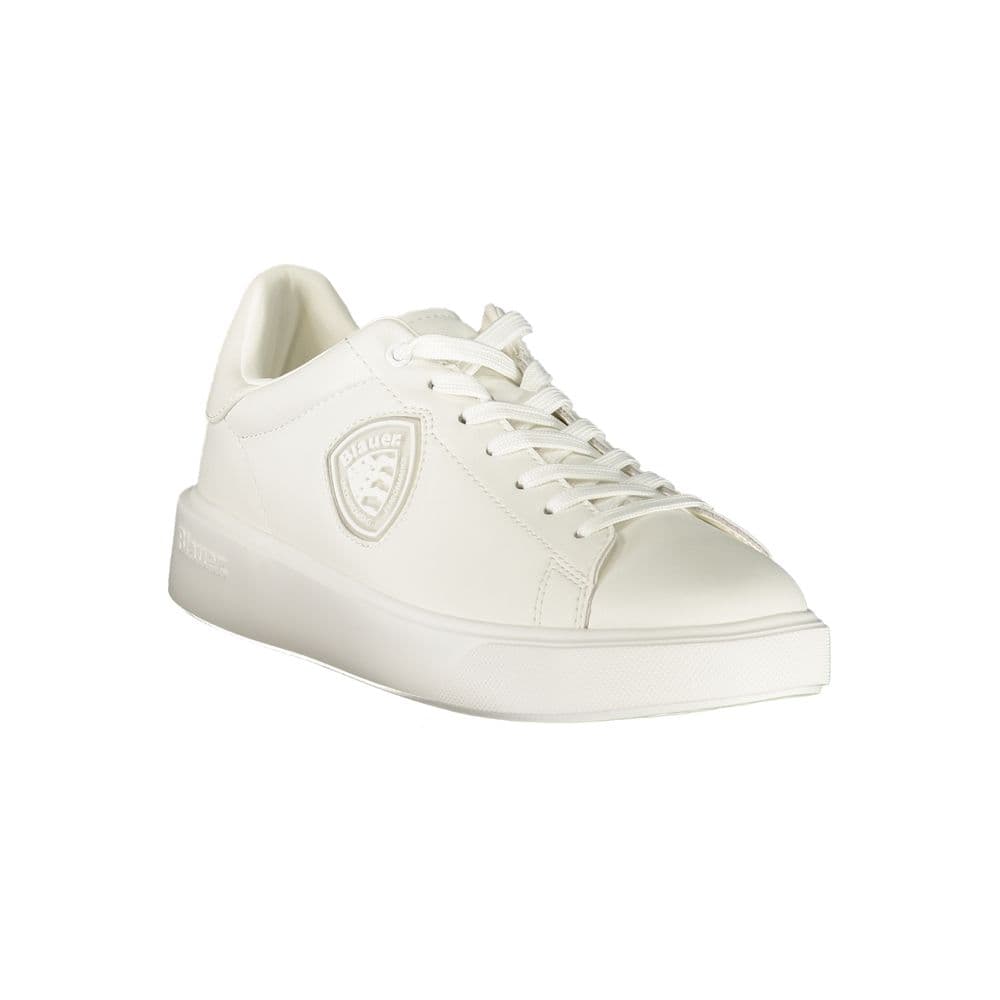 Blauer White Polyurethane Men's Sneaker - 2