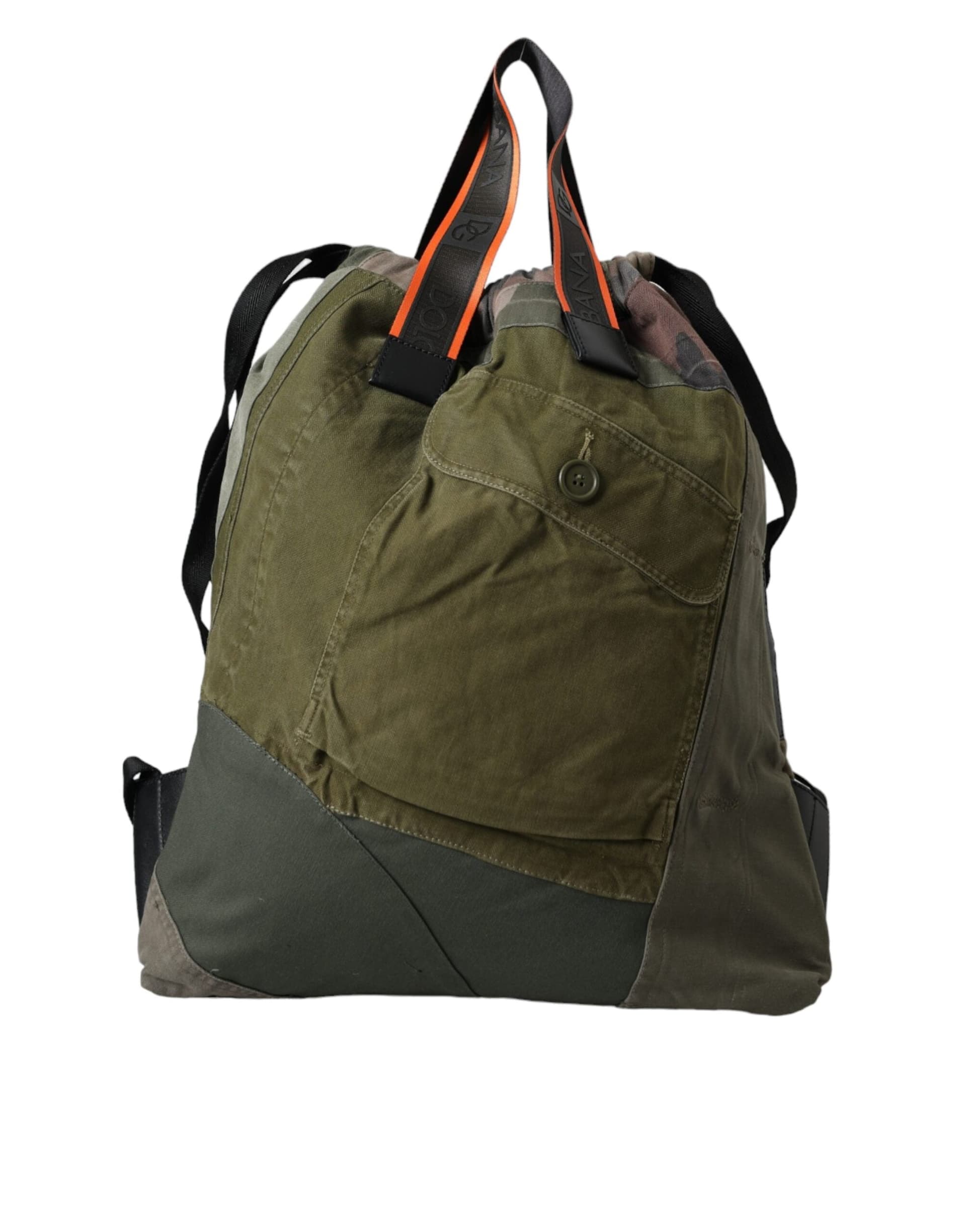 Dolce & Gabbana Military Green Patchwork Rucksack Backpack Bag - 4