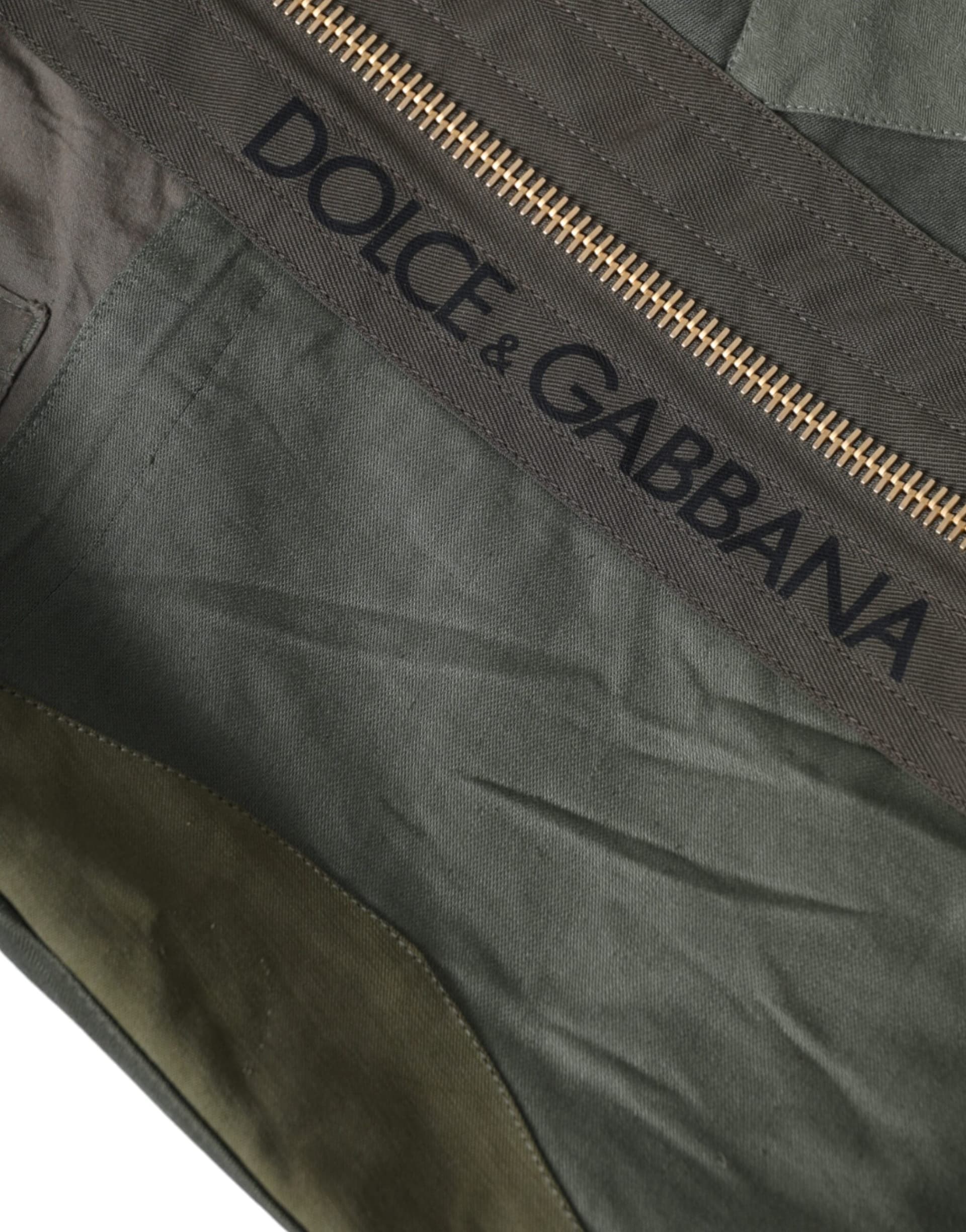 Dolce & Gabbana Military Green Patchwork Rucksack Backpack Bag - 7