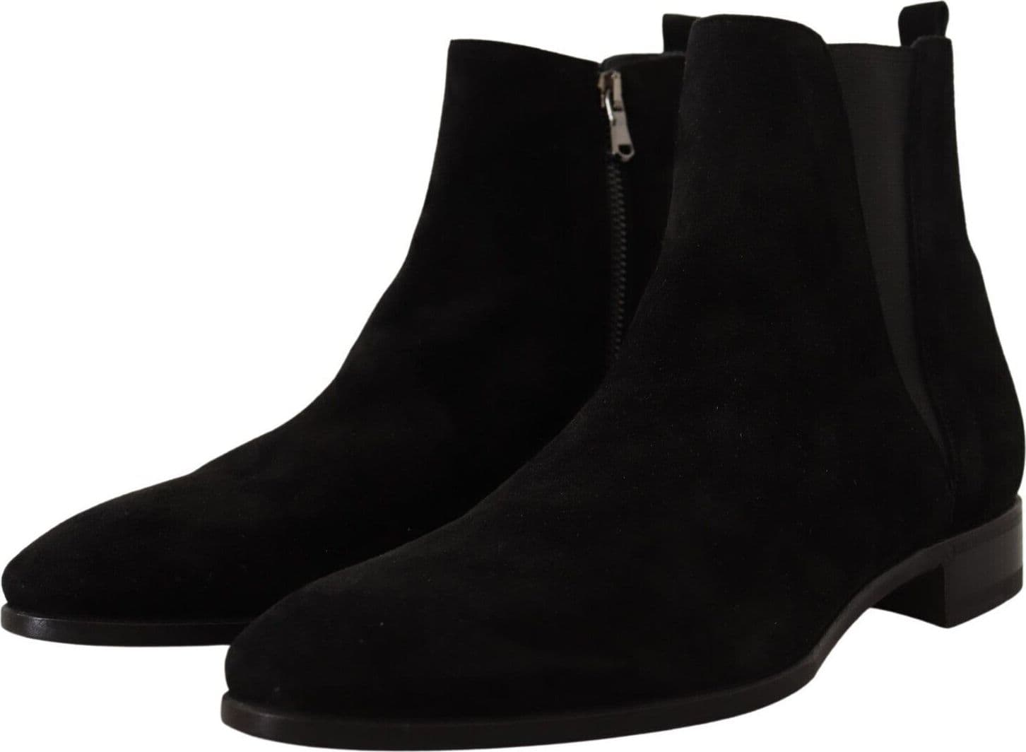 Dolce & Gabbana Black Suede Leather Chelsea Mens Boots Shoes - 3