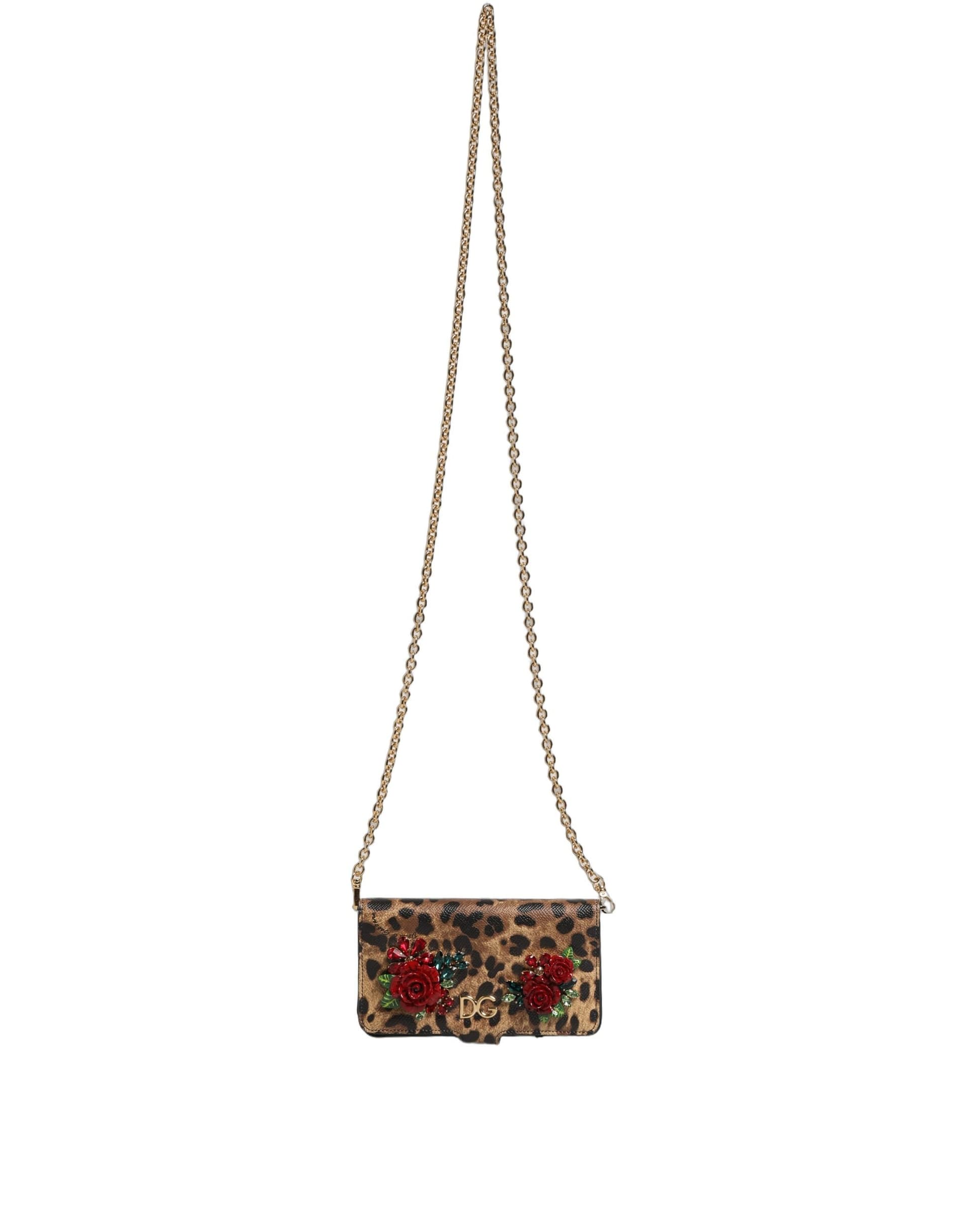 Dolce & Gabbana Flip Cover Brown Leopard Crystal iPhone X - XS Case - 4