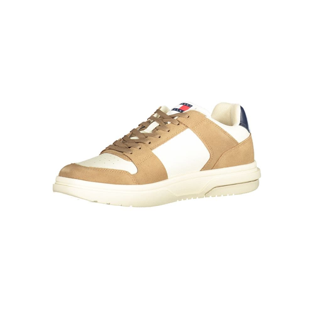 Tommy Hilfiger Beige Leather Men Sneaker - 3