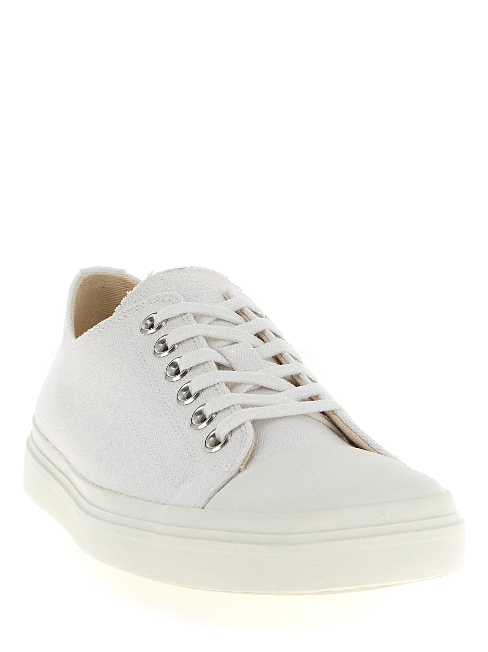 Moschino White Cotton Low Top Sneakers - 2