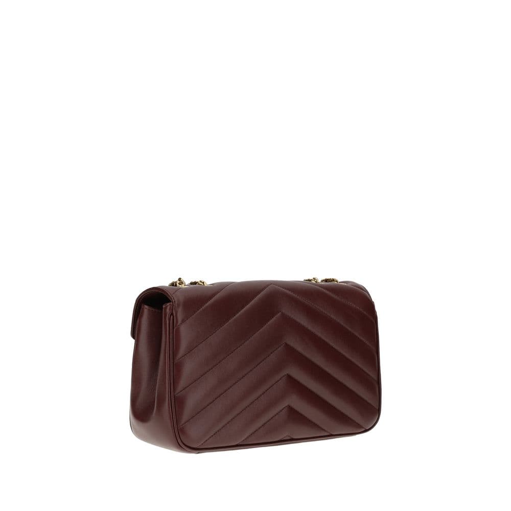 Saint Laurent Bordeaux Lamb Ovis Aries Aries Shoulder Bag - 3
