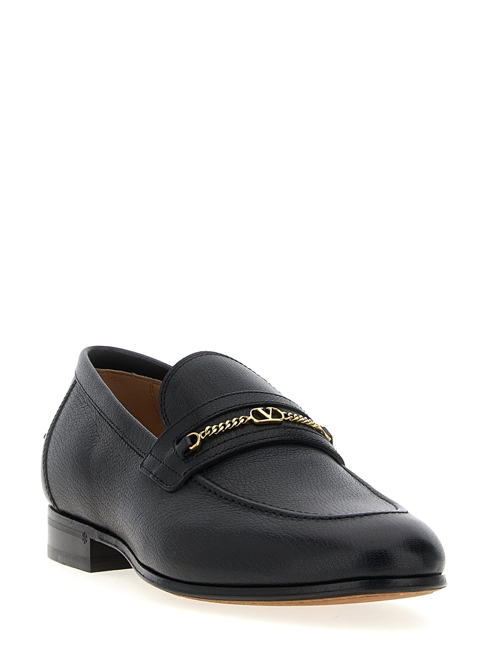 Valentino Garavani Black Goatskin Slip-On Loafers - 2