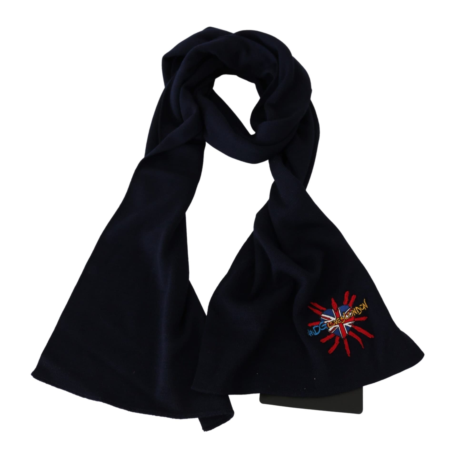 Dolce & Gabbana Blue #DGLovesLondon Wrap Shawl Wool Scarf - 2