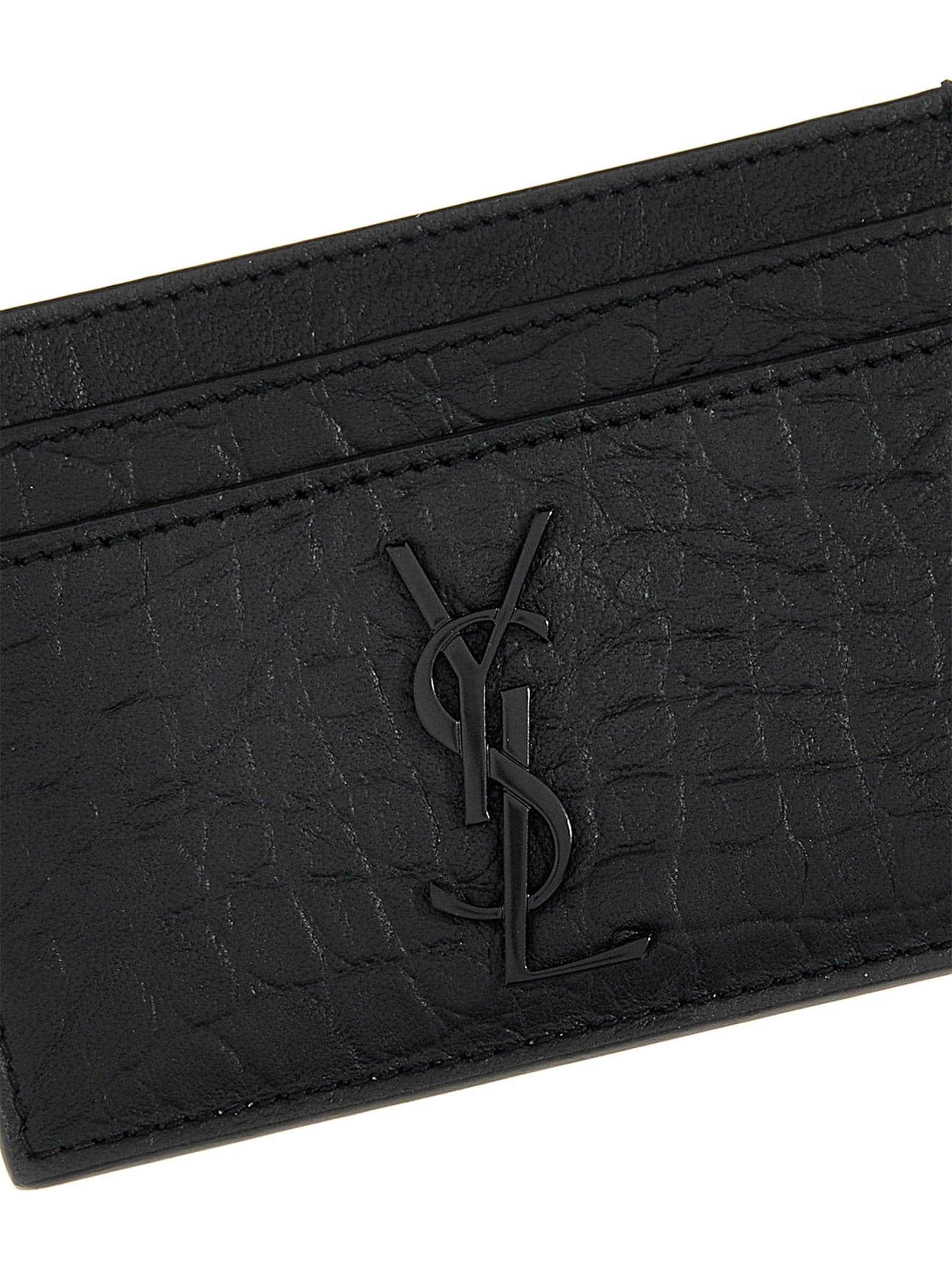 Saint Laurent Black Lambskin Cardholder - 3