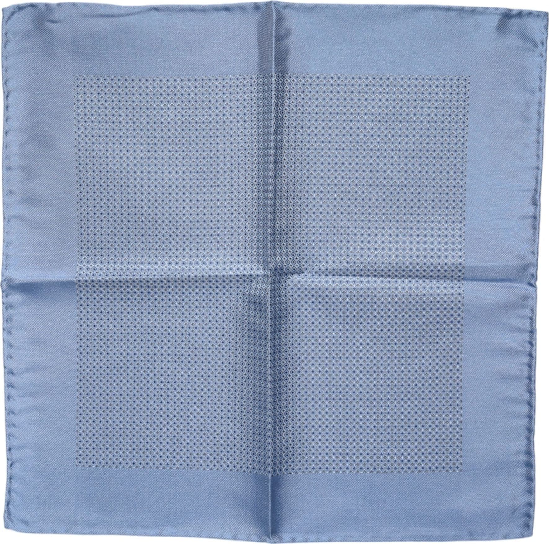 Dolce & Gabbana Light Blue Silk Square Men Foulard Scarf - 2
