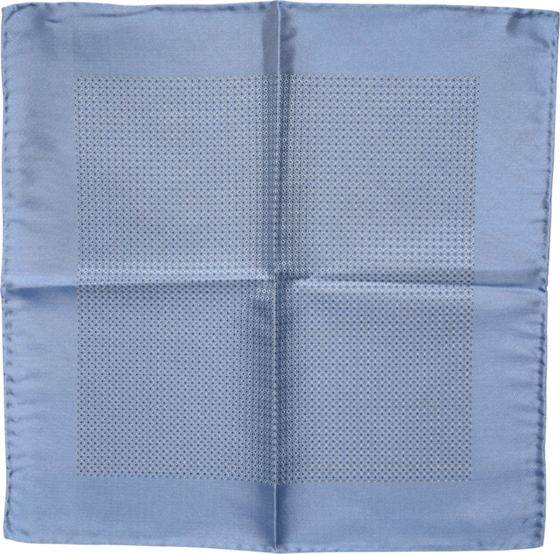 Dolce & Gabbana Light Blue Silk Square Men Foulard Scarf - 3