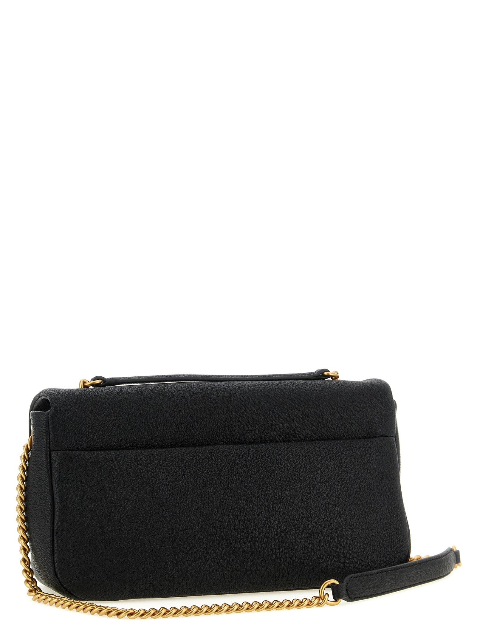 PINKO Black Lamb Leather Shoulder Bag - 2
