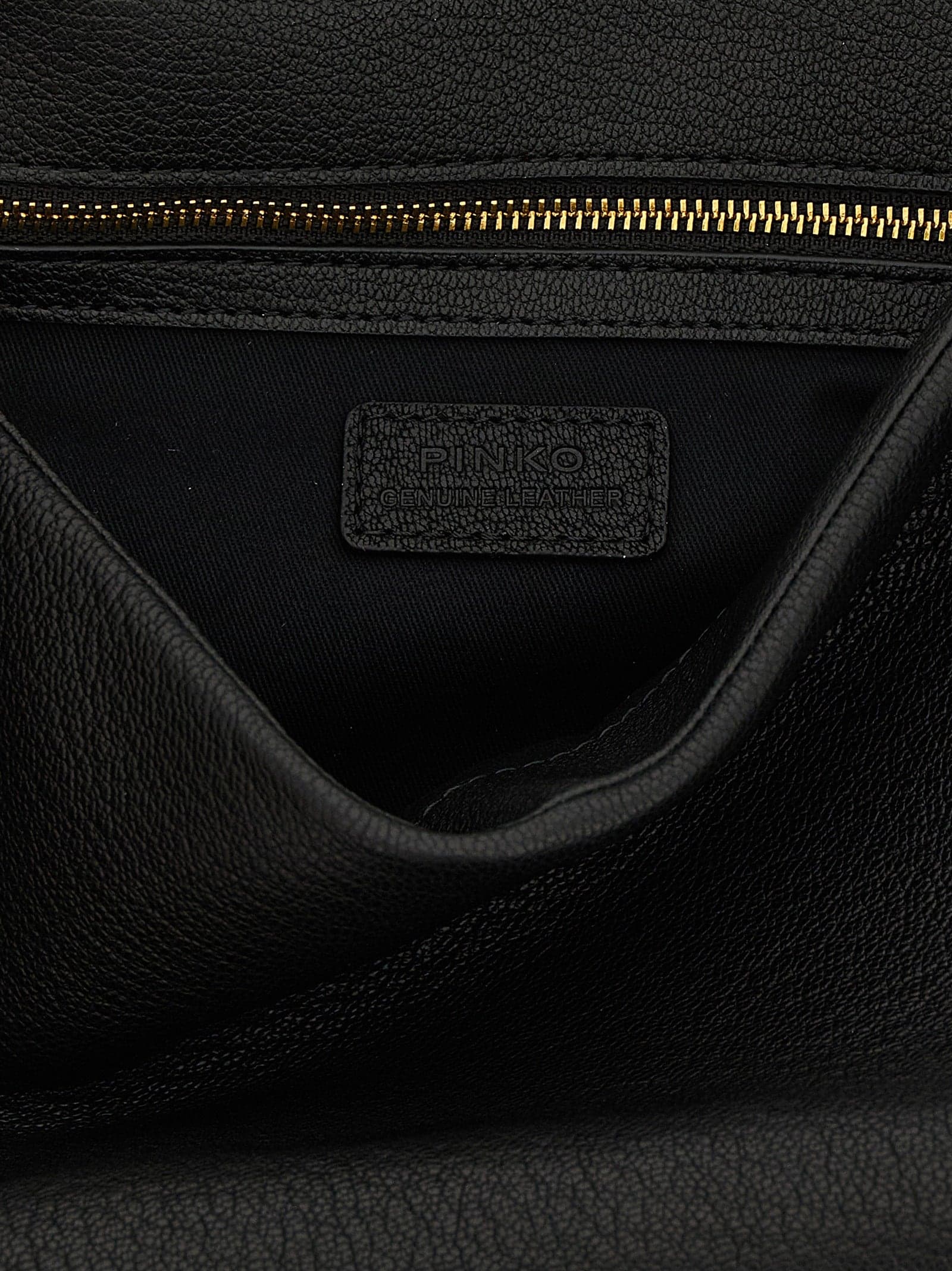 PINKO Black Lamb Leather Shoulder Bag - 4