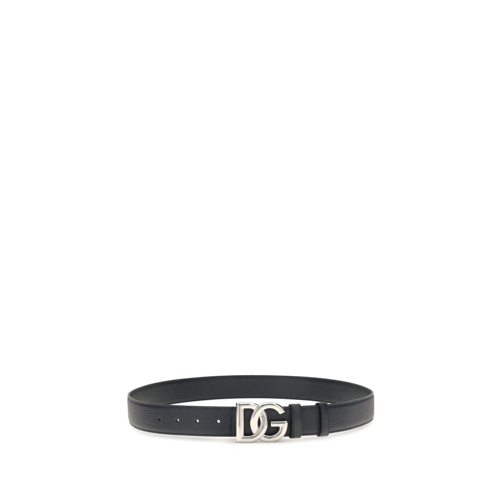 Dolce & Gabbana Black Calf Leather Bos Taurus Regular Belt - 2