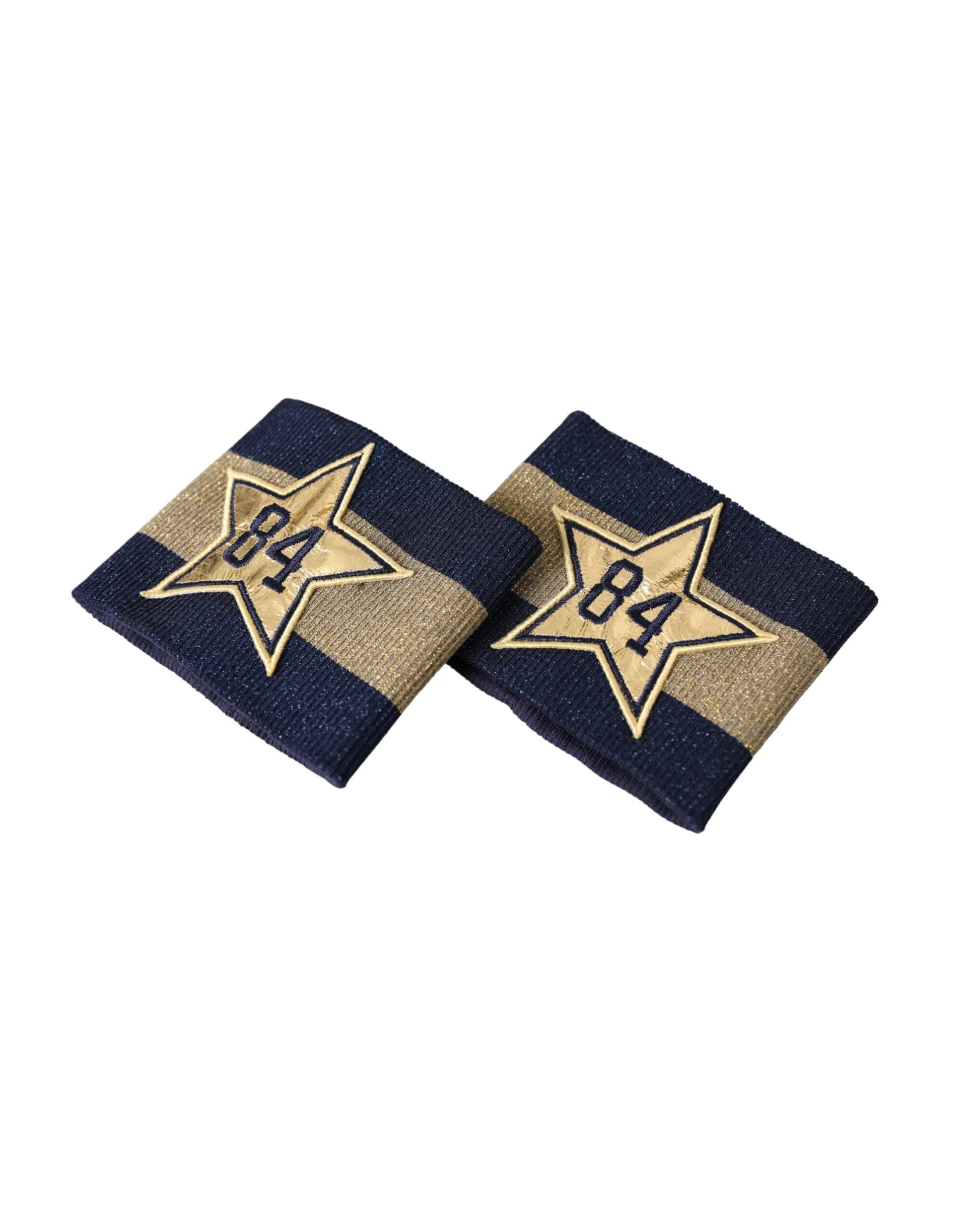 Dolce & Gabbana Black Gold Logo Star 84 Viscose Wristband - 4