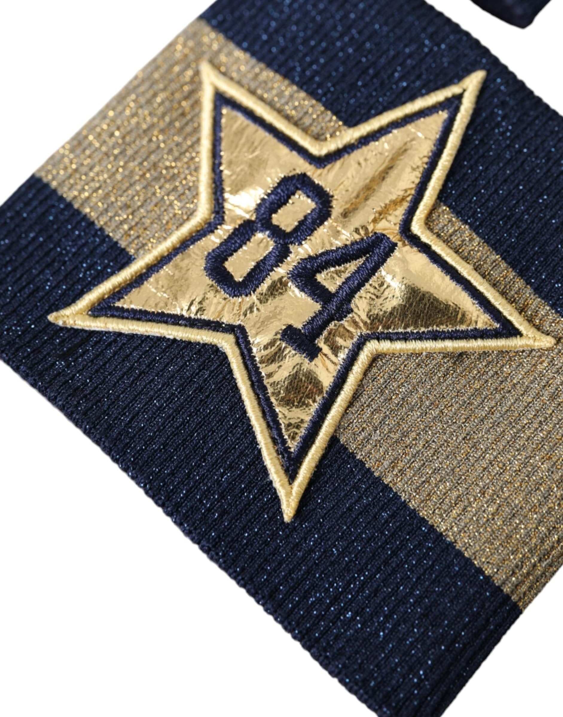 Dolce & Gabbana Black Gold Logo Star 84 Viscose Wristband - 5