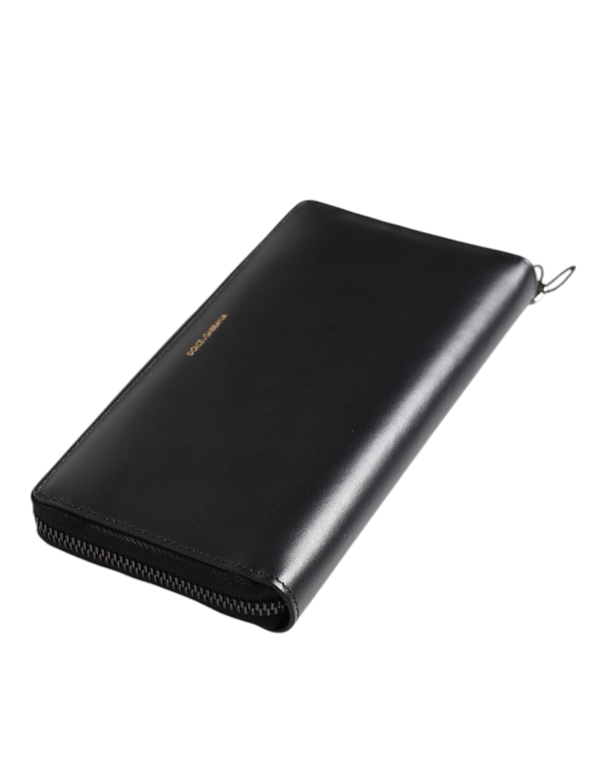 Dolce & Gabbana Black Blue Exotic Leather Embossed Continental Wallet - 5