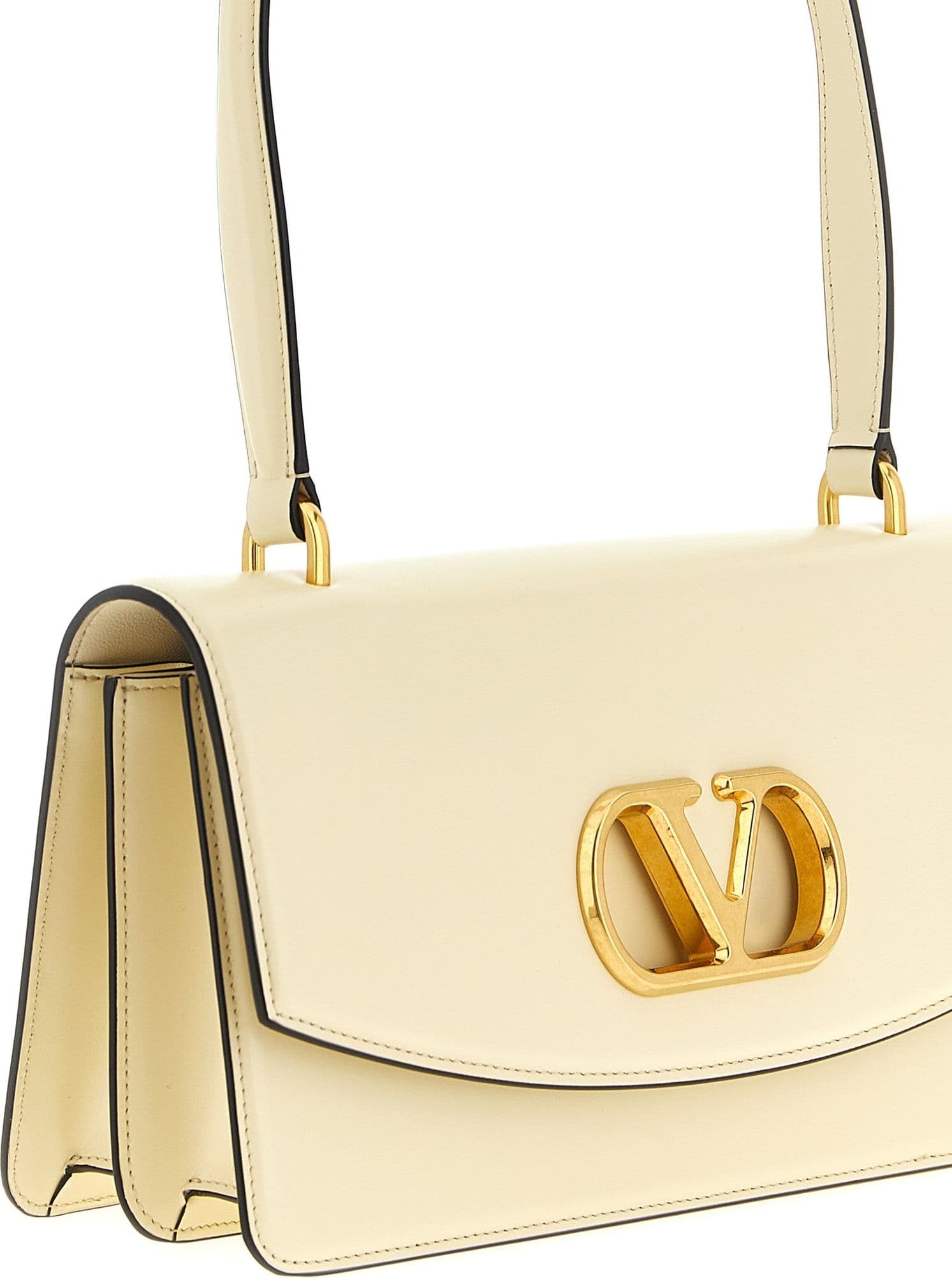 Valentino Garavani White Calfskin Shoulder Bag - 3