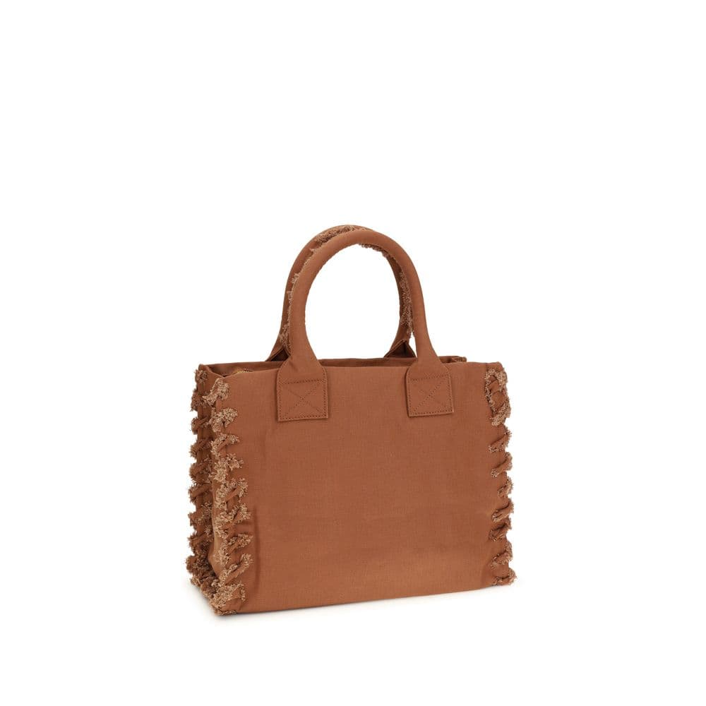 PINKO Brown Cotton Shoulder Bag - 3