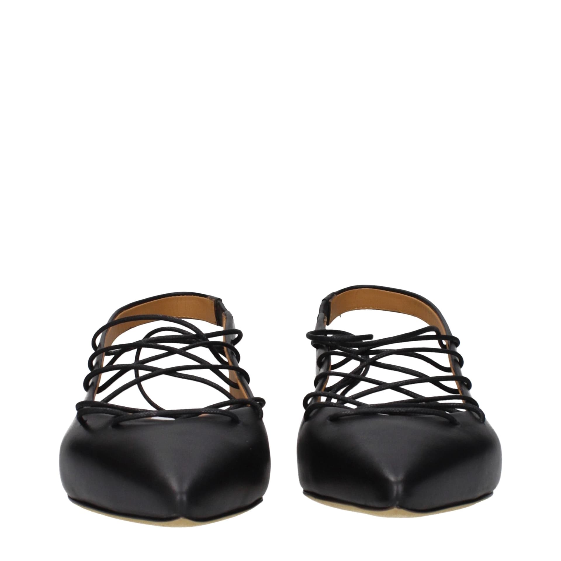 Moschino Black Leather Flats - 3