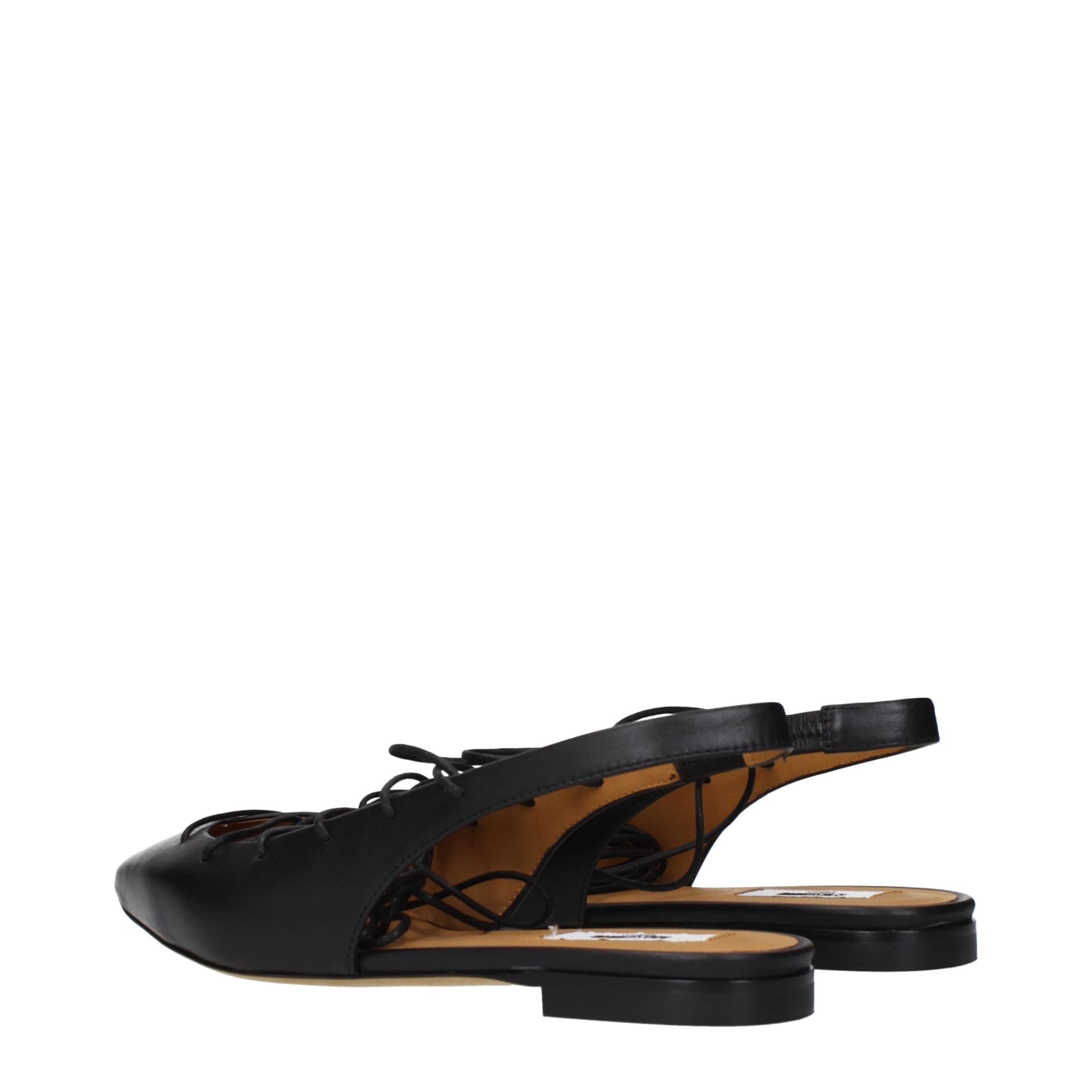 Moschino Black Leather Flats - 4