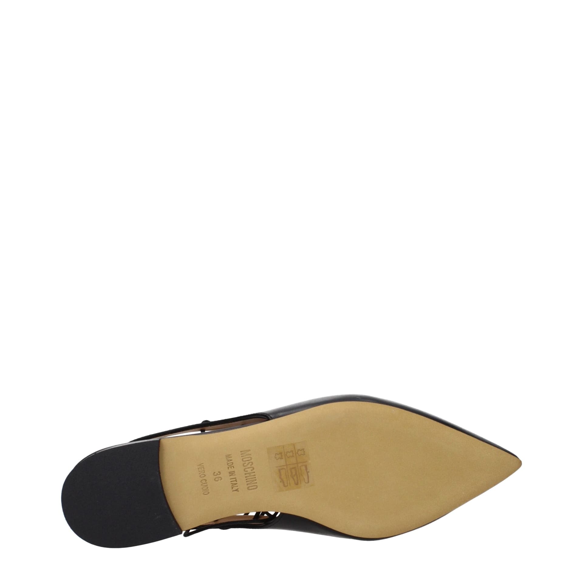 Moschino Black Leather Flats - 5
