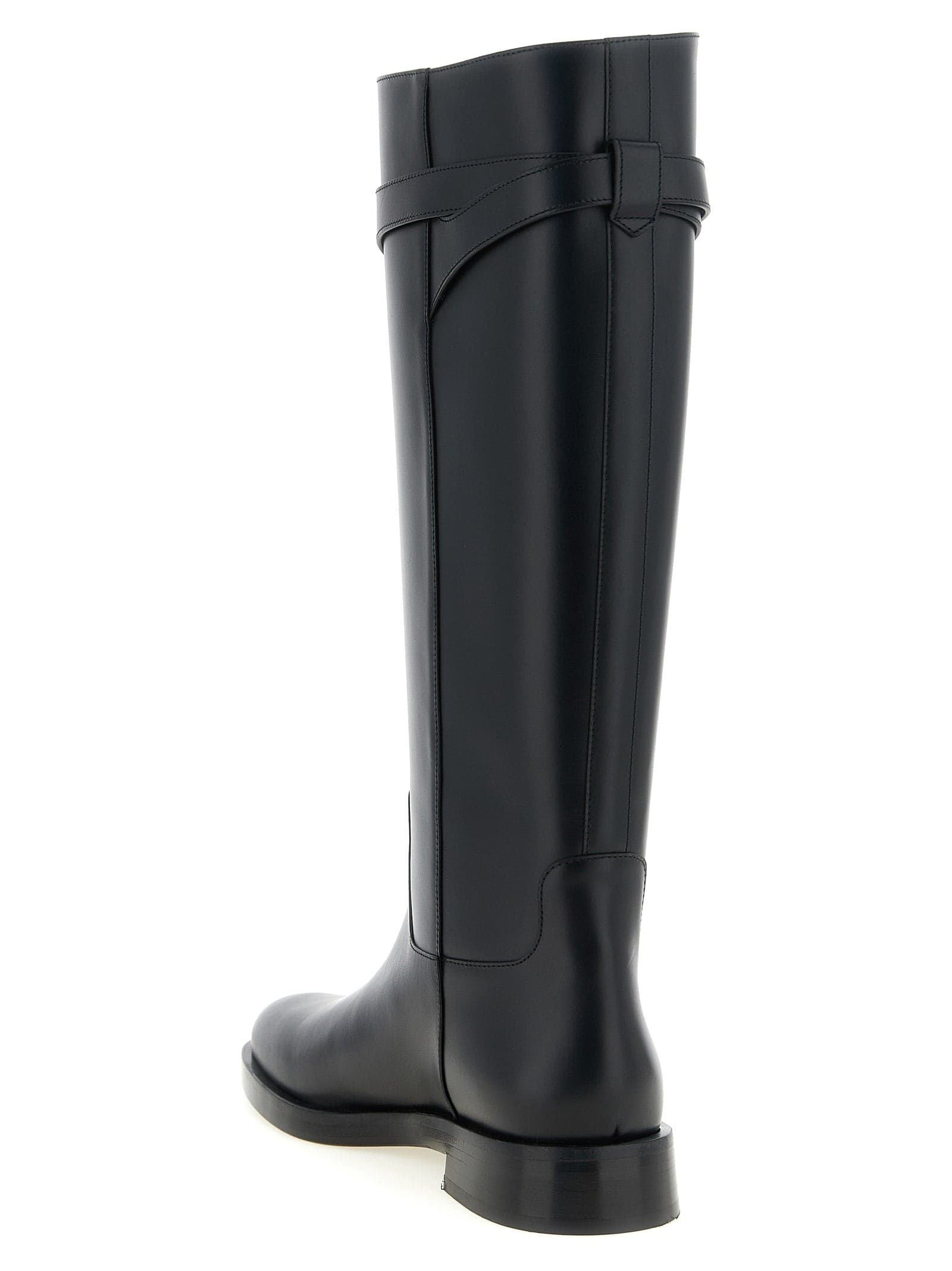 Valentino Garavani Black Calfskin Over The Knee - 3