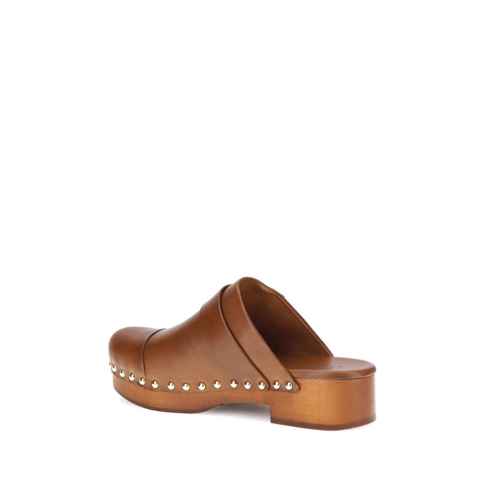 Chloé Brown Calf Leather Bos Taurus Clogs - 3
