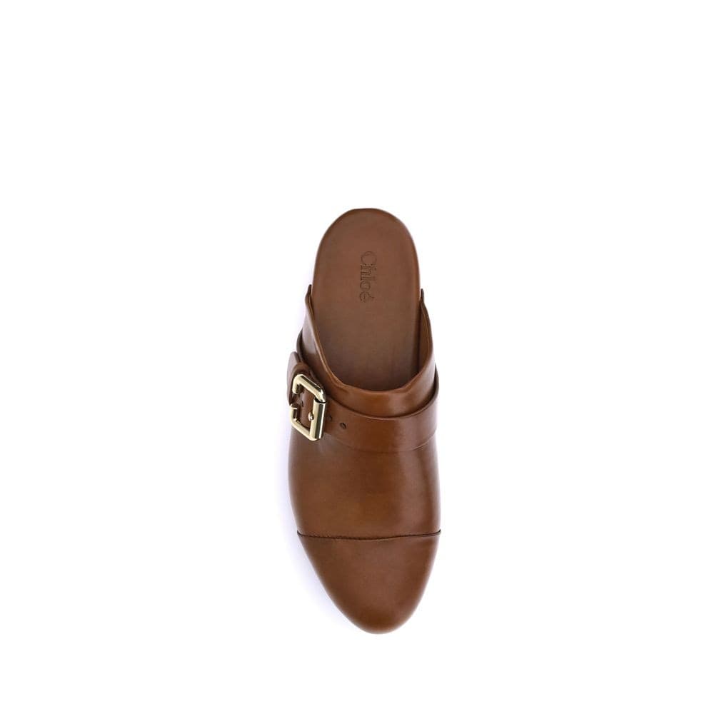 Chloé Brown Calf Leather Bos Taurus Clogs - 4