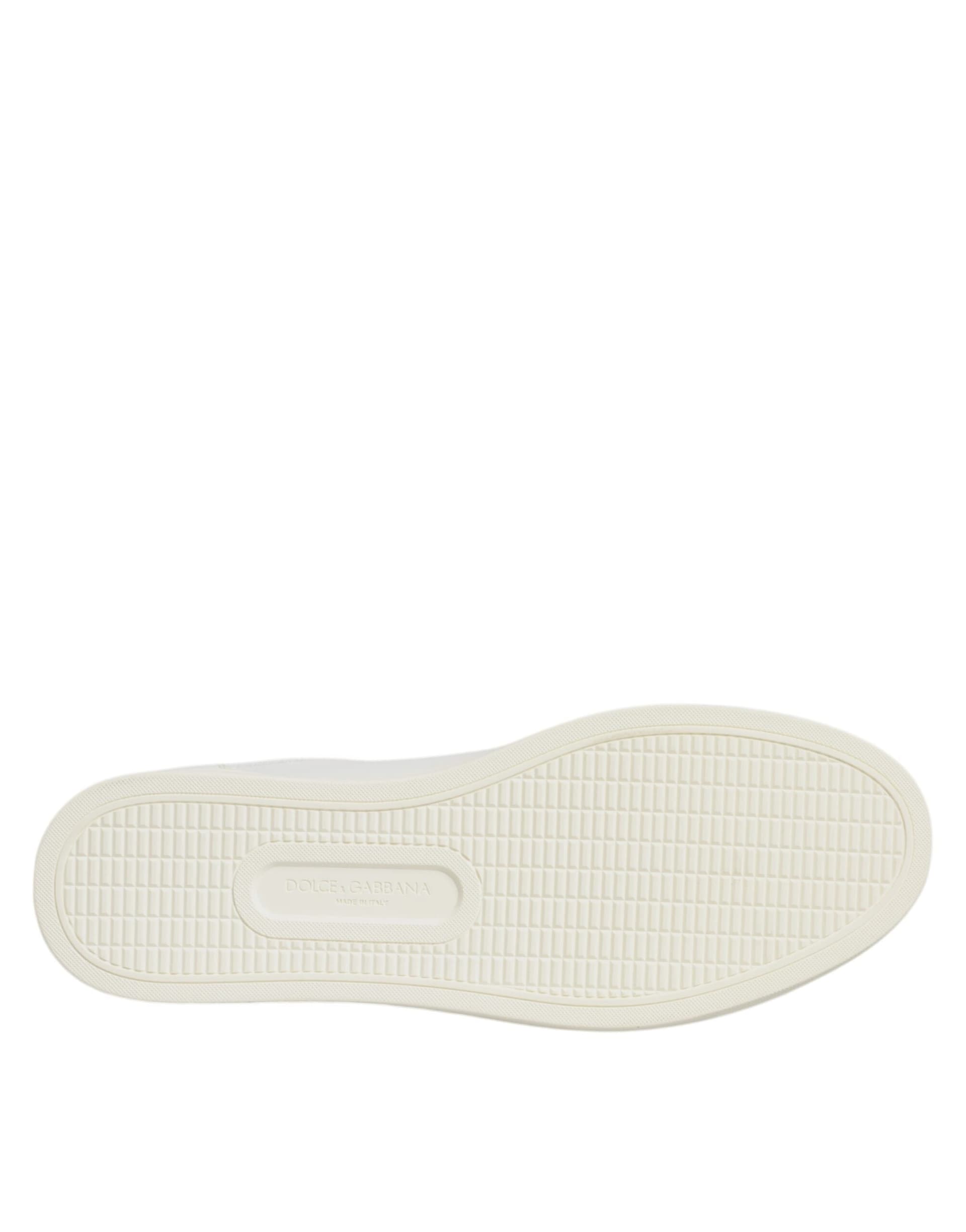 Dolce & Gabbana White Sacred Heart Men Low Top Sneakers Shoes - 7