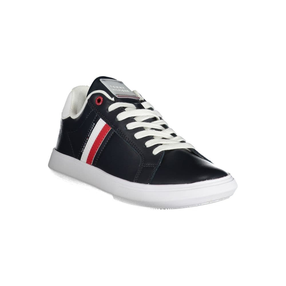 Tommy Hilfiger Blue Leather Men Sneaker - 2