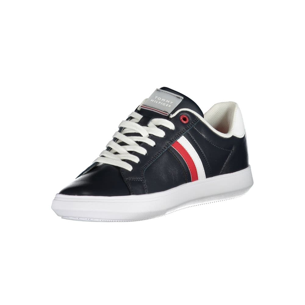 Tommy Hilfiger Blue Leather Men Sneaker - 3